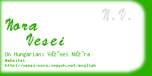 nora vesei business card